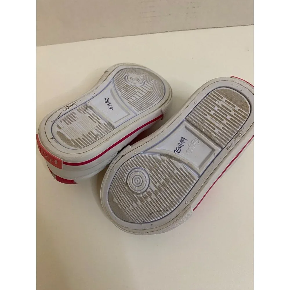 Polo Ralph Lauren Sneakers‎ Toddler 6 Pink/White Easten II EZ Slip-On Shoes